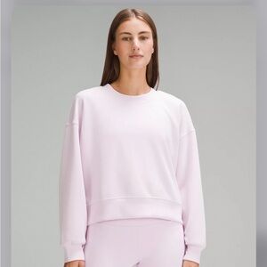 Lululemon Softstreme Perfectly Oversized Cropped  Sweatshirt Meadowsweet Pink 6
